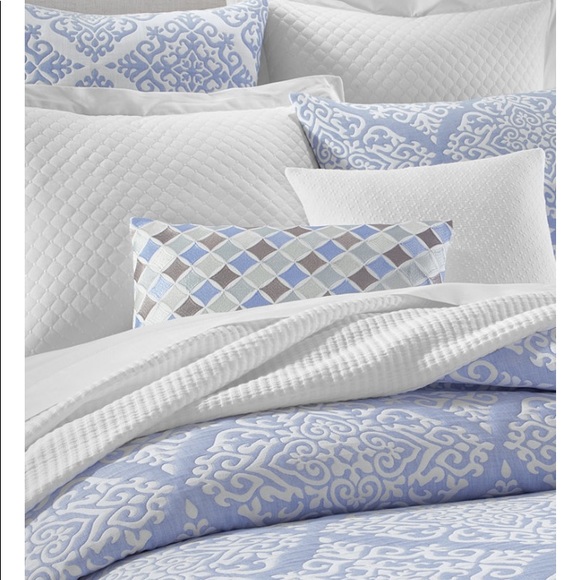 Charter Club Medallion 3 Pc. Comforter Set, Full/ Queen, color:light blue/white - Picture 5 of 7